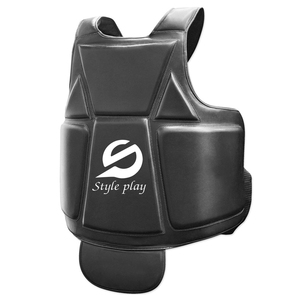 Protector de Pecho y Abdomen de Cuero Unisex Ajustable, Transpirable y de Secado Rápido, para Entrenamiento de Kickboxing, Superventas - Product Image 2