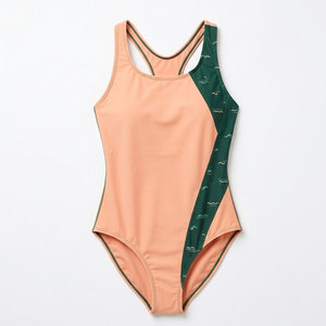 Traje de Baño Deportivo para Mujer, de Una Pieza, con Estampado Personalizado, Tejido Elástico, para Entrenamiento en Piscina, Venta al Por Mayor - Product Image 1