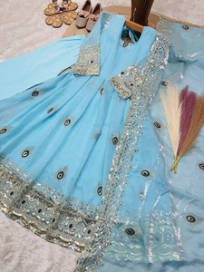 ชุดเดรส Anarkali ปักลายแบบดั้งเดิมของอินเดียและปากีสถานสำหรับเด็กผู้หญิง รุ่นล่าสุด เหมาะสำหรับงานแต่งงาน ทรงหลวม ใส่ได้ทุกฤดู - Product Image 5