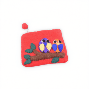 Bolsos Tote de Fieltro para Mujer, Bolso con Diseño de Pareja de Loros - Product Image 2