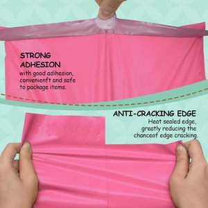 Sobres de Plástico Rosa para Envíos, con Grosor de 2.36mil, Bolsas de Envío Impermeables y Resistentes a Desgarros para Ropa - Product Image 3