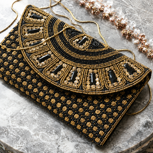 Bolso de mano tipo sobre tradicional bordado con cuentas para bodas, fiestas, bolso bandolera decorativo y elegante para mujer, bolso de noche. - Product Image 1