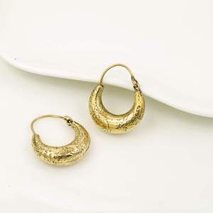 Pendientes de Aro de Latón Chapado en Oro Antiguo, Joyería de Regalo Cristiana Unisex de Moda - Product Image 1
