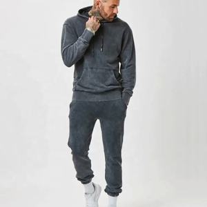 Survêtements de sport Slim Fit personnalisés pour hommes survêtements de gymnastique à séchage rapide avec design lavé à l'acide grande taille saison d'hiver en gros - Product Image 2