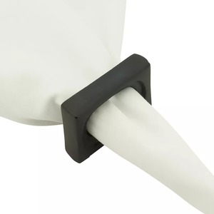Square <b>Black</b> <b>Napkin</b> Rings Set for White Cloth <b>Napkins</b> Retro Table Decor - Product Image 3