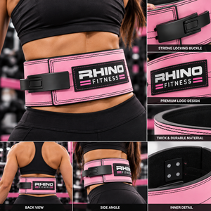 Rhino Fitness Green Leather Adjustable Wrap-Around Weightlifting Belt Professional Protection Lumbar Support <b>Waist</b> <b>Cincher</b> for - Product Image 5