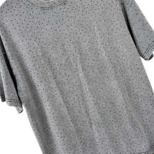T-shirts pour hommes en toile de polyester respirante à col rond, coupe régulière, séchage rapide, avec logo personnalisé et strass, service OEM - Product Image 2