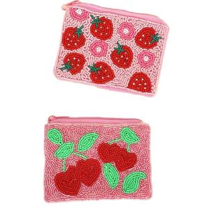 Hot Selling Beaded Coin Bag Latest Heart Beaded Coin Clutch for Party & Gifting Mini Wallet <b>Zip</b> Closure Fashionable Women Bags - Product Image 4