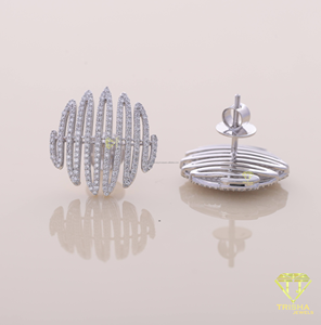 Luxury Moissanite Diamond Statement <b>Earrings</b> 925 Sterling <b>Silver</b> Pave <b>Set</b> Designer <b>Earrings</b> For Women Fine Jewelry - Product Image 2