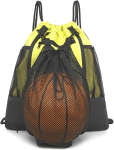 Large Capacity Waterproof Nylon <b>Drawstring</b> <b>Backpack</b> Bag for Outdoor Travel Gym Cycling Basketball Football Sports - Product Image 5