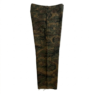 Pantalones Cargo Convertibles Personalizados para Hombre, 100% Algodón, Cierre de Cremallera Desmontable, Cintura Media, Transpirables, con Pedrería, Camuflaje - Product Image 6