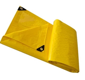 Bâche en tissu imperméable et résistante de couleur bleue, enduite de PE, pour couvrir les camions, les palettes et les balles - Product Image 5