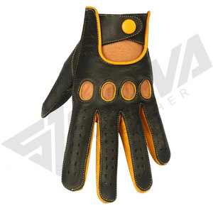 Wholesale Winter Fashion Customized unisex Luxury Touch Screen Men Motorcycle Car Drive Genuine Deerskin Leather Driving <b>Gloves</b> - Product Image 3