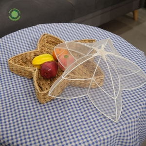 Woven water hyacinth food cover in a star shape Kitchenware and table decoration Wholesale eco-friendly Made in Vietnam - Product Image 3