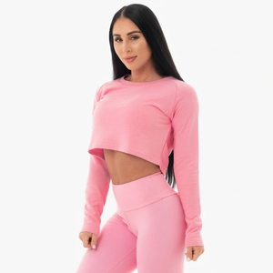 Custom Women <b>Long</b> <b>Sleeve</b> Cropped Jersey Fitness Gym Workout Activewear Sports <b>Top</b> Custom Logo - Product Image 1