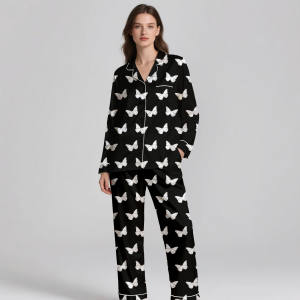 Ensemble de pyjama en satin de qualité supérieure pour femmes, vêtements de nuit doux, lisses et confortables, OEM ODM - Product Image 1