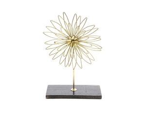 Display Decor Gold Finished Vintage Metal Sculpture <b>Leaf</b> Design Decorative Showpiece Home Living Room Office Table - Product Image 4