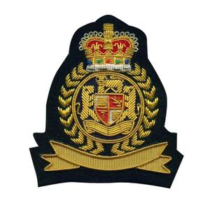 Écussons de blazer de haute qualité en fil métallique, décorations en métal avec crête brodée, couleur personnalisée, à coudre, pour uniformes scolaires 2026 - Product Image 6