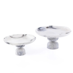 Handmade Epoxy Resin Serving Bowl with Raised Base Tray and Saucers Set for Ramadan Gatherings and Premium Dinnerware Bowls - Product Image 1