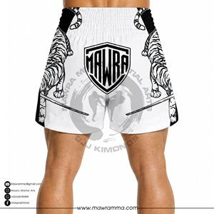 MAWRA Pantalones Cortos de Muay Thai Samurai Tigre Blanco con Gráfico de Katana, Pantalones de Kickboxing MMA Transpirables de Satén, Equipo de Lucha de Artes Marciales 2026 - Product Image 5