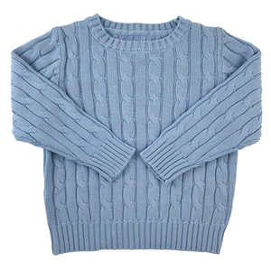 Pull en tricot torsadé blanc pour homme, manches longues, couleur unie, pull en tricot à col rond pour l'hiver - Product Image 4