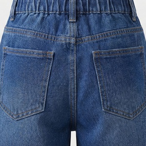 Shorts en jean taille mi-haute pour femme, délavage clair, en coton, style estival décontracté, couleur et logo personnalisables, designs uniques - Product Image 5