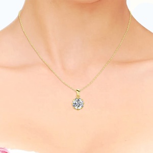 925 Sterling Silver Daisini Embellished with Swarovski Crystals Fashion Custom <strong>Lily</strong> Pendant <strong>Necklace</strong> for Woman - Product Image 6
