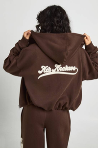 Sudadera con Capucha de Forro Polar para Mujer, a la Moda, Lisa, de Invierno, Manga Larga, con Bolsillos con Cordón, Cierre de Cremallera Delantero, Holgada, Negra - Product Image 5