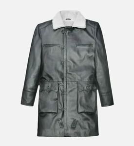 OEM 2026 Top Trending 100% Original Leather <b>Men's</b> <b>Trench</b> <b>Coat</b> Premium Quality Eco-Friendly Breathable TOPEAK SPORTS Customizable - Product Image 1