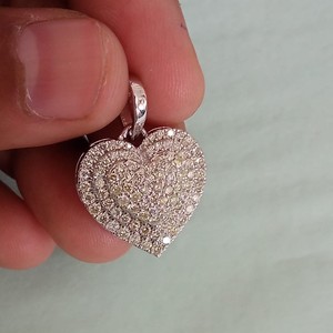 JEWELSPAARK Collier Pendentif Cœur Halo en Diamant Naturel 1,04 Cttw pour Femme, en Argent Sterling Plaqué Or, Sertissage à Griffes Tendance, pour Mariage - Product Image 5