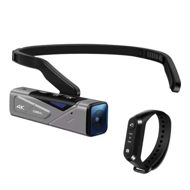Professional Sport Camera Auto Focus 4K Waterproof 120 Wide Angle Head Mounted Camcorder Hands-Free with WiFi for Vlog