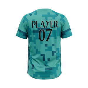 Custom Unisex Heat Transfer Printed College Baseball Jersey Viscose/Cotton <b>Blend</b> Breathable Anti Bacterial Plus Size Men's Shirt - Product Image 3