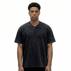 T-shirt Homme Vert Olive Délavé à l'Acide Coupe Oversize Manches Courtes Col Rond Vintage Décontracté Streetwear Haut Quotidien Décontracté - Product Image 2