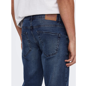 Pantalon en coton délavé coupe slim taille mi-haute pour homme avec grandes poches zippées et veste en jean avec logo OEM - Product Image 4