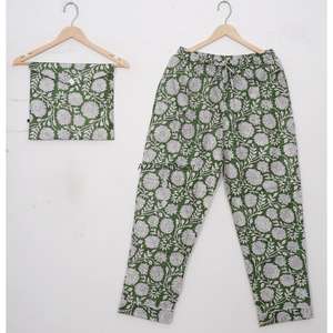 Ensemble de pyjama long de luxe à imprimé floral romantique en coton 100 %, tenue de nuit d'hiver à manches longues et pantalon, ensemble de vêtements de détente - Product Image 3