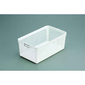 Porta File cesto portaoggetti bianco largo Inomata - Product Image 1