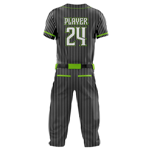 Uniforme de Béisbol Transpirable en Oferta, para Hombres Adultos, Manga Corta, Impresión Personalizada, Conjuntos Personalizables, 100% Poliéster, Tallas Grandes, ODM - Product Image 3