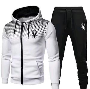 Conjunto Deportivo Unisex con Estampado, Talla Grande, Sudadera con Cremallera y Pantalones de Chándal, Ropa Deportiva Informal para Gimnasio - Product Image 3