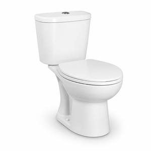 Inodoro inteligente moderno de dos piezas con cisterna oculta, doble descarga, cerámico, con salida en S y en P - Product Image 1