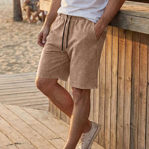 Pantalones Cortos Deportivos Unisex Personalizados de Verano, Ligeros, 100% Algodón, Impresión Serigrafiada, Estilo Urbano, Vintage, Lavado Ácido con Efecto Desgastado por el Sol - Product Image 5