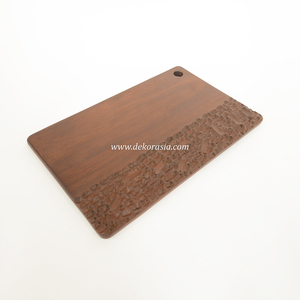 Tabla de Cortar Rectangular de Madera de Teca Antigua, 1.5 cm de Grosor, Duradera, Ecológica, Apta para Lavavajillas, Utensilios de Cocina para Uso Doméstico y Comercial - Product Image 2