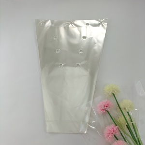 Venta al por mayor de fábrica, bolsa de envoltura de manga de flor CPP BOPP transparente biodegradable sin imprimir, impermeable virgen para flores cortadas de floristería - Product Image 1