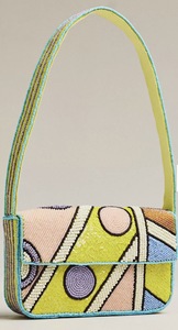 Bolso de mano indio artesanal estilo bohemio con cuentas de algodón, forro de PVC, correa de anillo y cierre de cremallera - Product Image 4