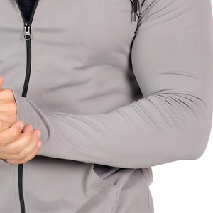 <b>Men</b> Training Sports <b>Jacket</b> <b>Thin</b> Front Breathable Sweat-Wicking Gym Apparel OEM Wholesale Athletic Outerwear Custom Gym <b>Jacket</b> - Product Image 4