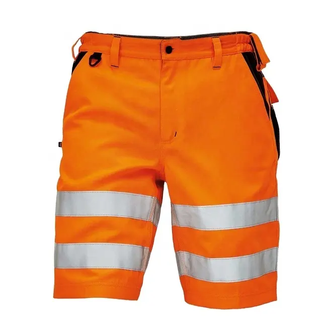 Hi vis Shorts Cargo Visibility Reflective Summer Cool Work Wear