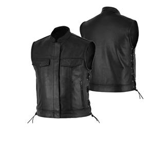 Chaleco de invierno a la moda para hombre, cuero genuino de alta calidad con decoración de botones, lona impermeable, nuevo estilo - Product Image 1