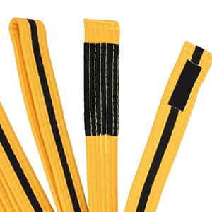 Vente directe d'usine, ceintures de Jiu-Jitsu en gros, couleur personnalisée, logo sur le devant, qualité supérieure, 100% coton respirant pour hommes - Product Image 3