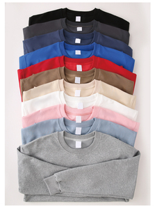 Sudaderas de Felpa de Algodón en Colores Sólidos, Sudadera Moderna para Hombre, Cuello Redondo, Corte Holgado, Sudadera Esencial - Product Image 6