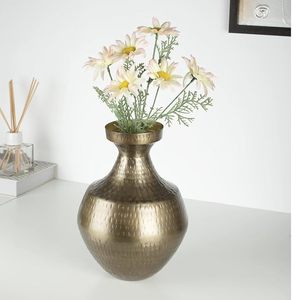 Jarrón de Hierro Forjado a Mano de Lujo, Jarrón Decorativo de Metal para Sala de Estar, Dormitorio, Mesa de Comedor, Oficina, Estante, Centro de Mesa, Hogar - Product Image 1