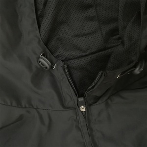 Vestes unies pour hommes, logo sérigraphié, sweat à capuche noir, coupe-vent vierge, anorak personnalisé - Product Image 6